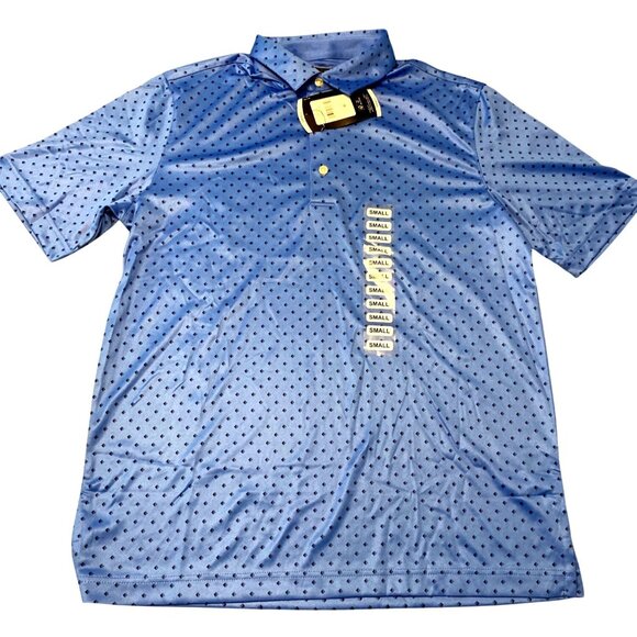 Greg Norman Mens Robin Blue Polo Shirt S Small  Moisture-Wicking UPF 30+ Protect - Picture 1 of 4